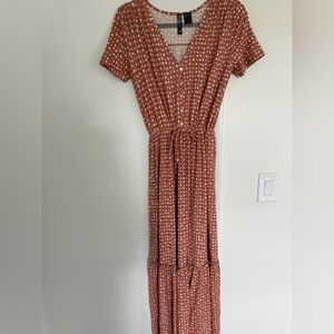 Orange maxi dress